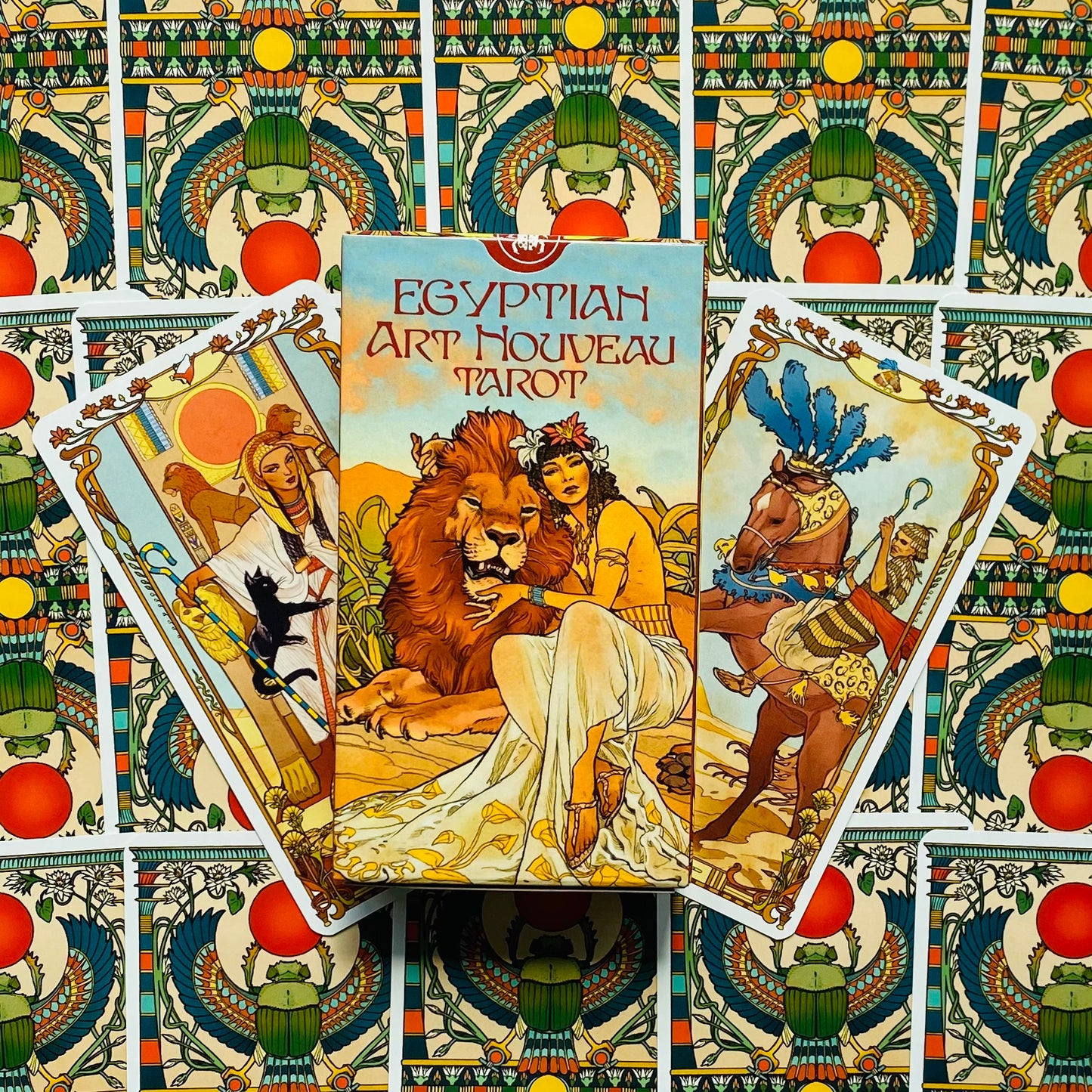 Rare Egyptian Art Nouveau Tarot Cards Deck with Free Shipping