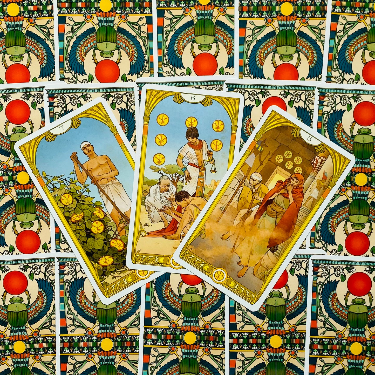 Rare Egyptian Art Nouveau Tarot Cards Deck with Free Shipping
